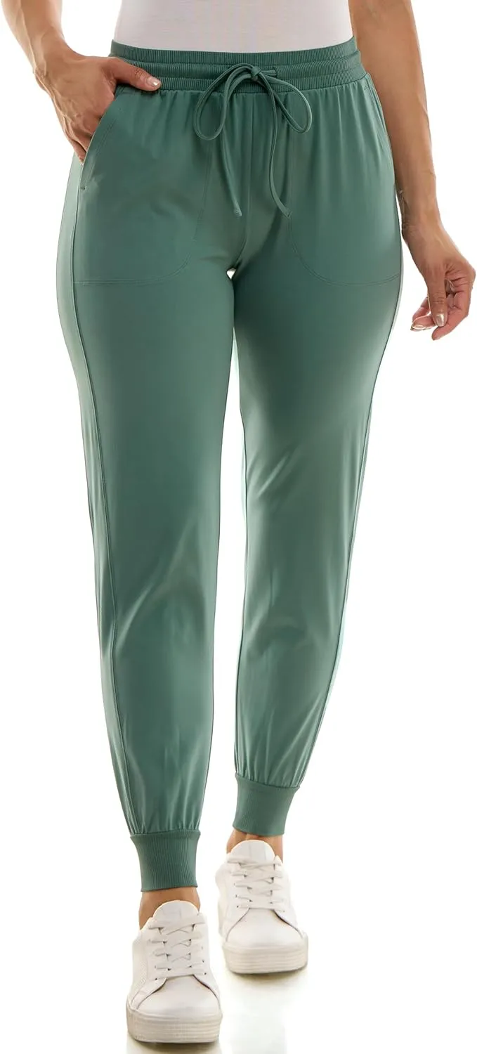 Zac & Rachel Women's Pull on Jogger Pant with Tie Front and Side Pockets