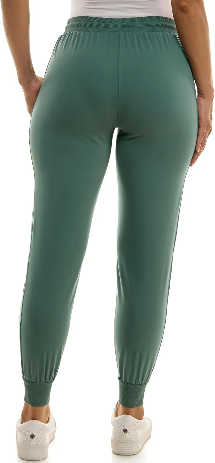 Zac & Rachel Women's Pull on Jogger Pant with Tie Front and Side Pockets