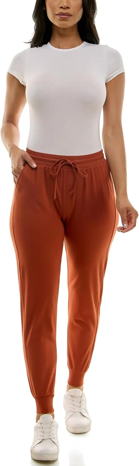 Zac & Rachel Women's Pull on Jogger Pant with Tie Front and Side Pockets