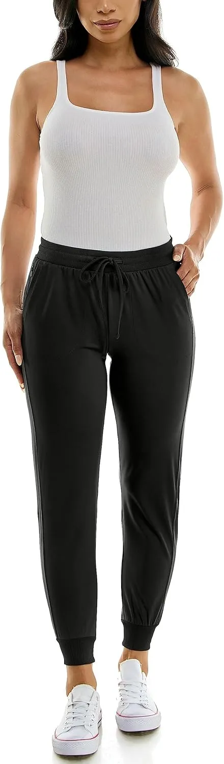 Zac & Rachel Women's Pull on Jogger Pant with Tie Front and Side Pockets