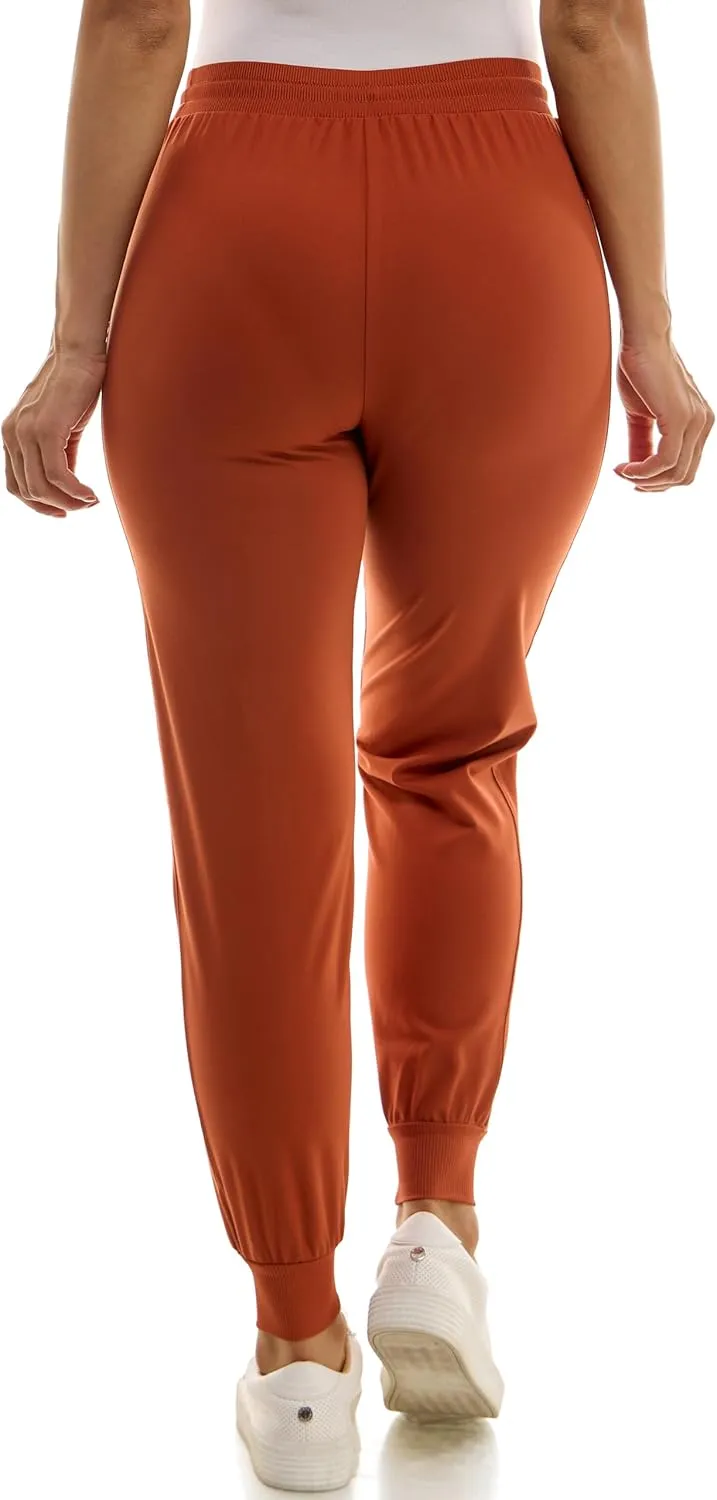 Zac & Rachel Women's Pull on Jogger Pant with Tie Front and Side Pockets