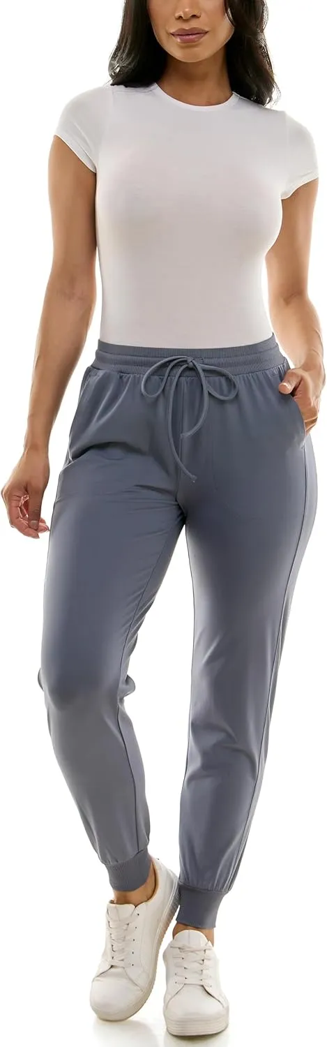 Zac & Rachel Women's Pull on Jogger Pant with Tie Front and Side Pockets