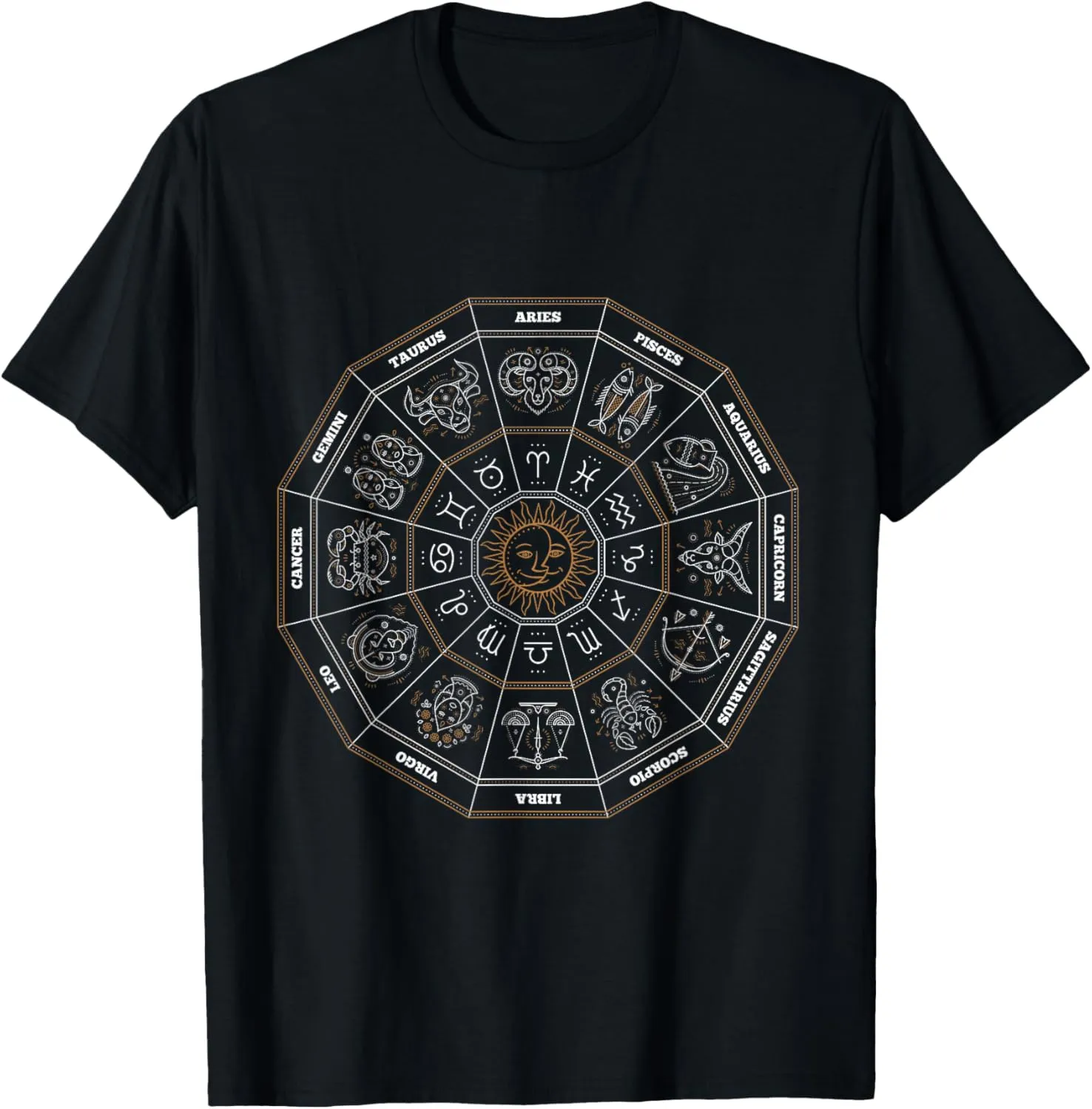 Zodiac Wheel Horoscope Astrology Science 12 Horoscope Sign T-Shirt